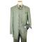 Soho Mint Green Windowpanes Super 100's Rayon Blend Vested Suit